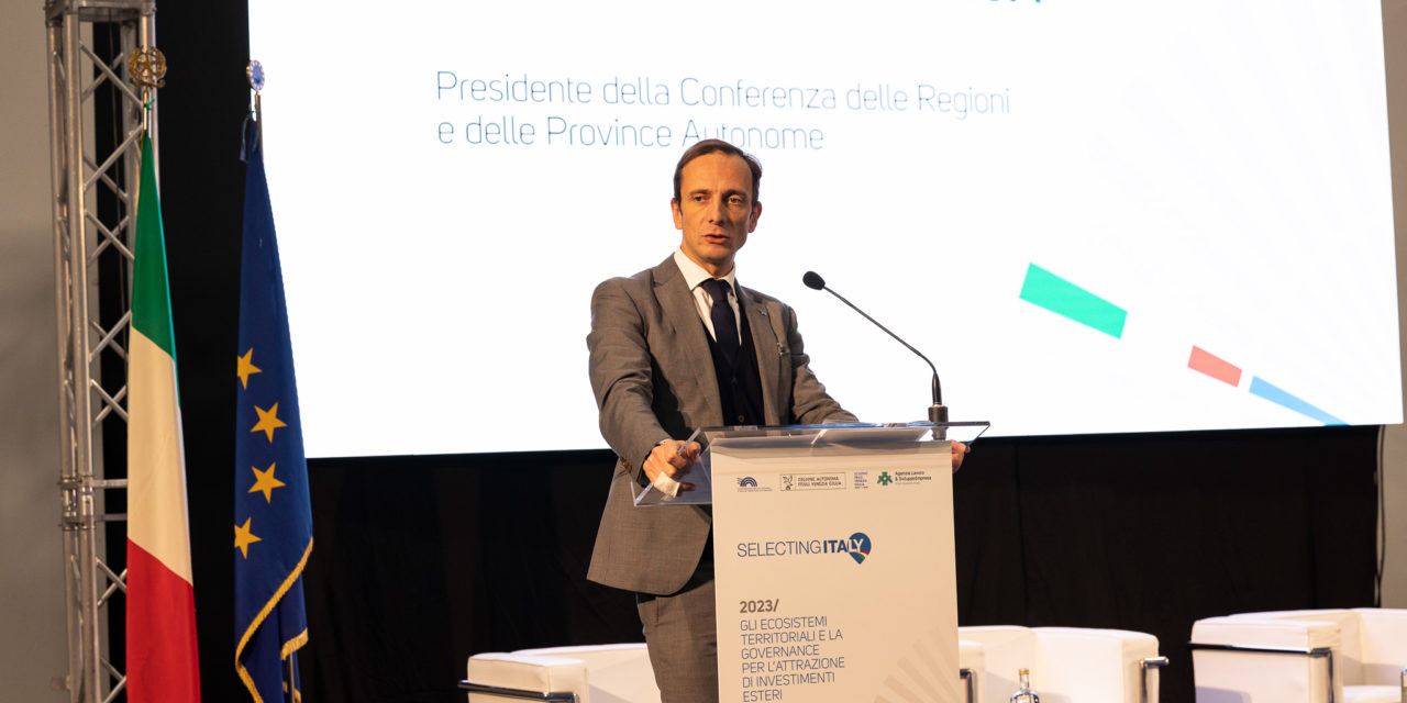 Fedriga: «Regioni con Stato per attrarre investimenti»<h2 class='anw-subtitle'>Oggi a Trieste “Selecting day” per sviluppare l'economia dei territori</h2>